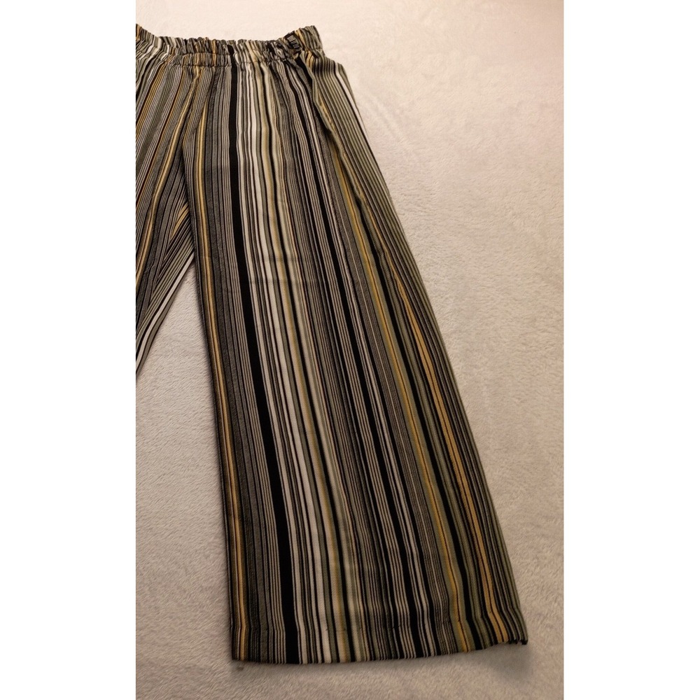 New Collection Pants Women's Striped Wide Leg Elastic Waist Multi-Color Trouser - Picture 6 of 10
